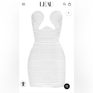 London Mesh Mini Dress In White